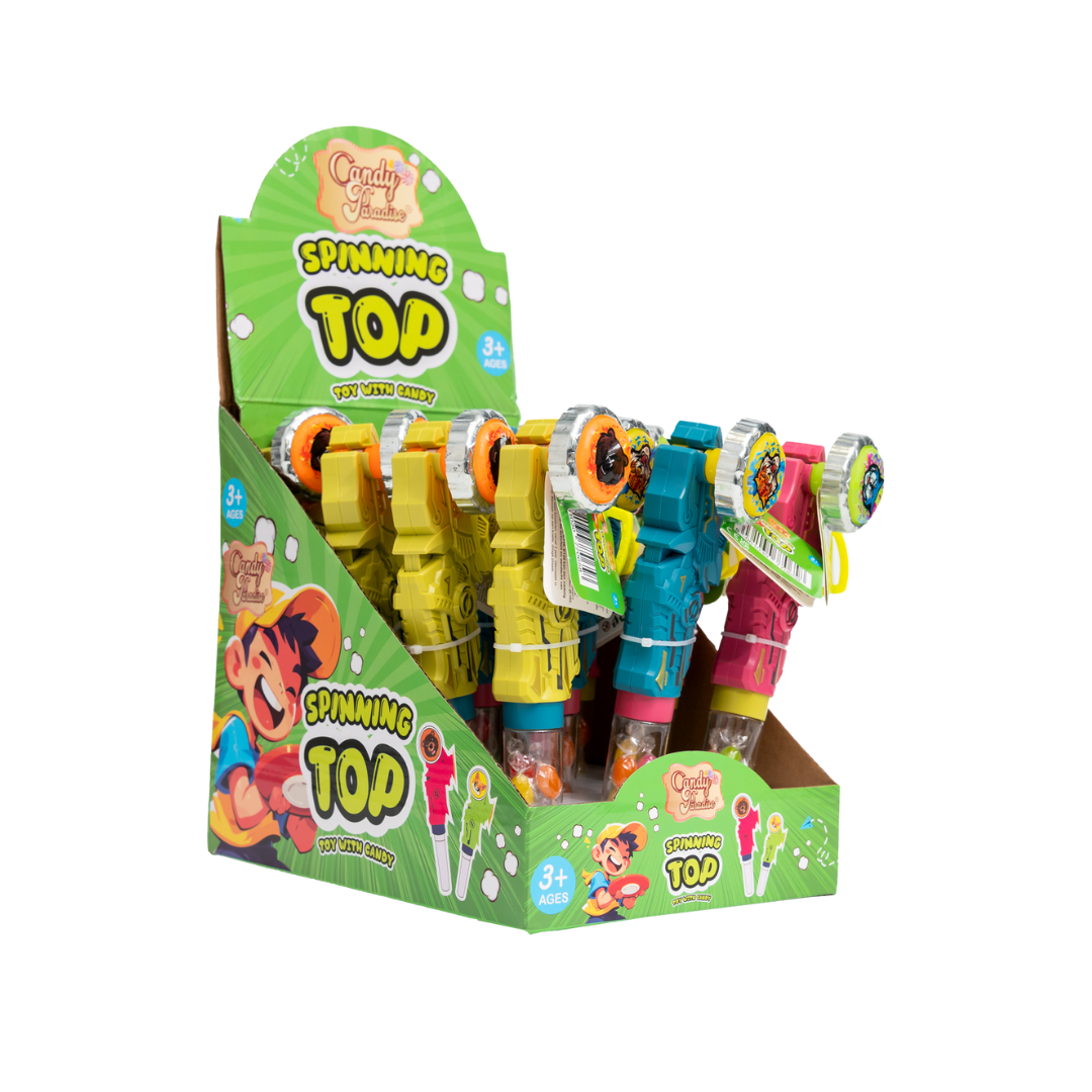 CANDY PARADISE SPINNING TOP TOY WITH CANDY 12X10G