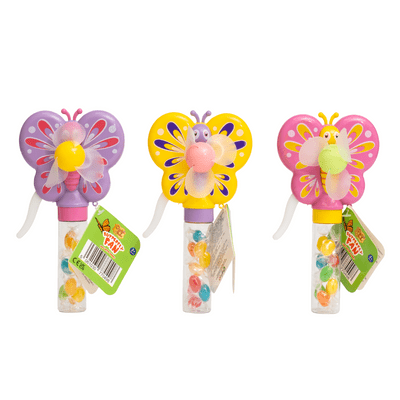 CANDY PAREADISE BUTTERFLY FAN TOY WITH CANDY 12X10G
