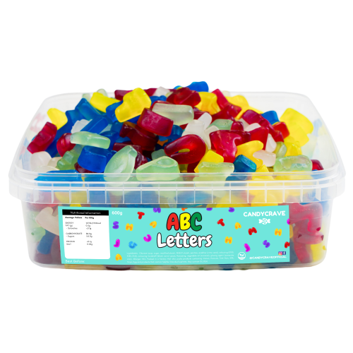 CANDYCRAVE ABC LETTERS TUB 600G