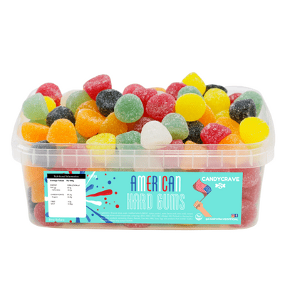 CANDYCRAVE AMERICAN HARD GUMS TUB 600g
