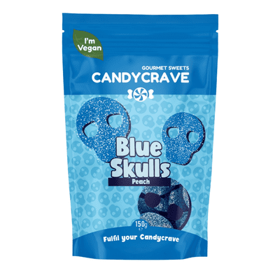 Candycrave Blue Skulls Pouch 10x150g