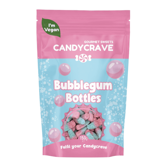 Candycrave Bubblegum Bottles Pouch 10x150g