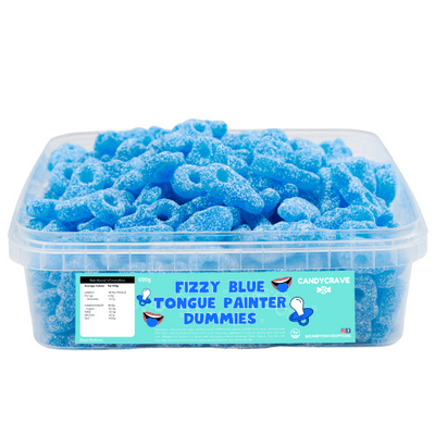 CANDYCRAVE FIZZY BLUE TONGUE PAINTER DUMMIES  TUB 600g