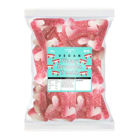 CANDYCRAVE  FIZZY DRACULA TEETH 2KG