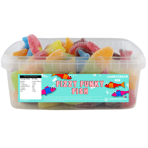 CANDYCRAVE FIZZY FUNKY FISH TUB 600g