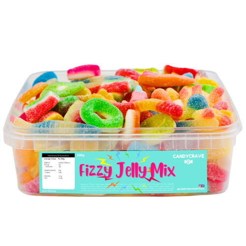 CANDYCRAVE FIZZY JELLY MIX 600G TUB