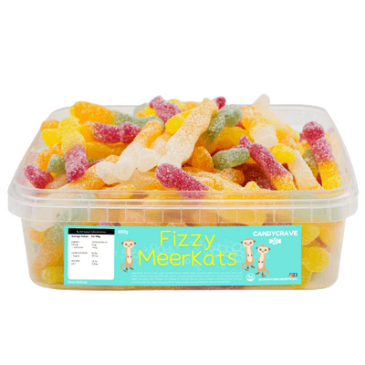 CANDYCRAVE FIZZY MEERKATS TUB 600g