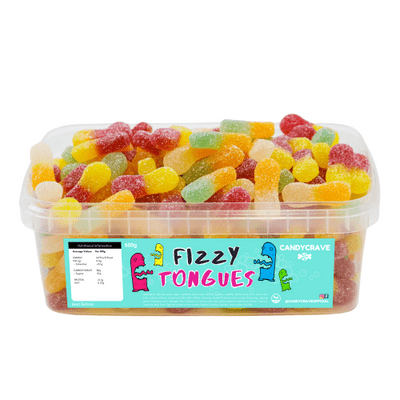 CANDYCRAVE FIZZY TONGUES TUB 600g