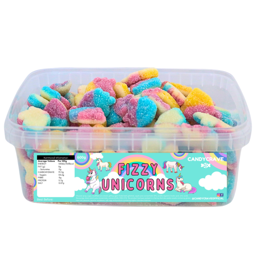 CANDYCRAVE FIZZY UNICORNS TUB 600g