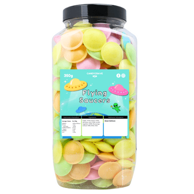 CANDYCRAVE FLYING SAUCERS 350G JAR
