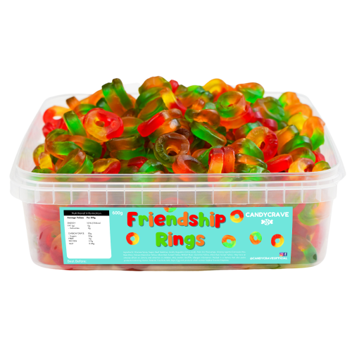 CANDYCRAVE FRIENDSHIP RINGS 600G TUB