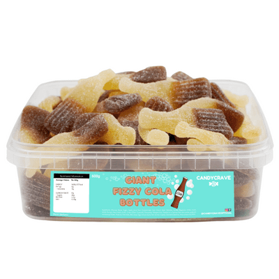 CANDYCRAVE GIANT FIZZY COLA BOTTLES 600G TUB