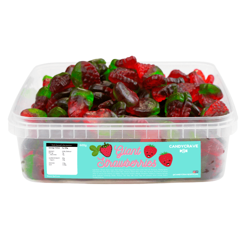 CANDYCRAVE GIANT STRAWBERRIES 600G TUB