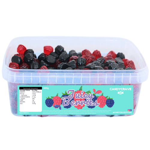 CANDYCRAVE JUICY BERRIES TUB 600g