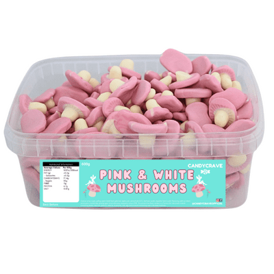 CANDYCRAVE PINK & WHITE MUSHROOM TUB 600g