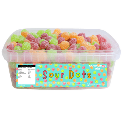CANDYCRAVE SOUR DOTS TUB 600g