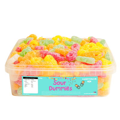 CANDYCRAVE SOUR DUMMIES 600G TUB