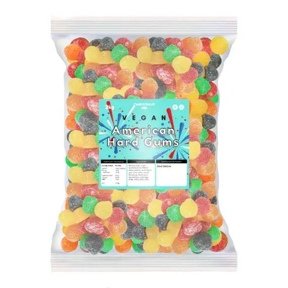 CANDYCRAVE VEGAN AMERICAN HARD GUMS 2KG