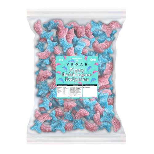 CANDYCRAVE VEGAN BUBBLEGUM DOLPHINS 2KG