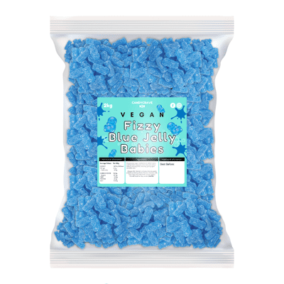 CANDYCRAVE VEGAN FIZZY BLUE JELLY BABIES 2KG