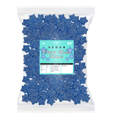 CANDYCRAVE VEGAN FIZZY BLUE STARS 2KG