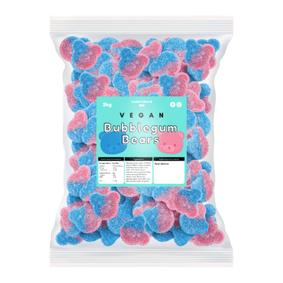 CANDYCRAVE VEGAN FIZZY BUBBLEGUM BEARS 2KG