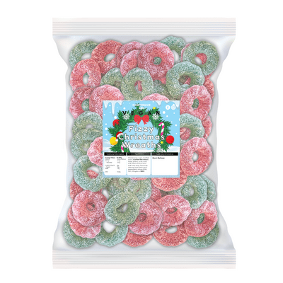 CANDYCRAVE VEGAN FIZZY CHRISTMAS WREATHS 2KG