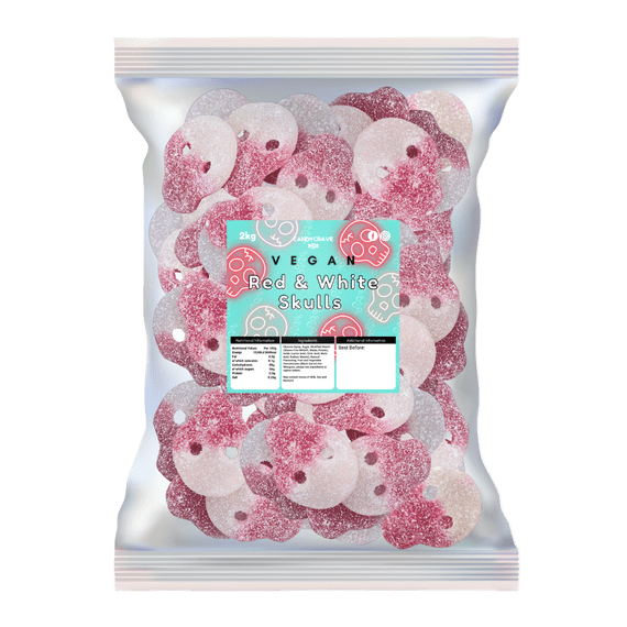 Candycrave Vegan Red and White Skulls 2kg