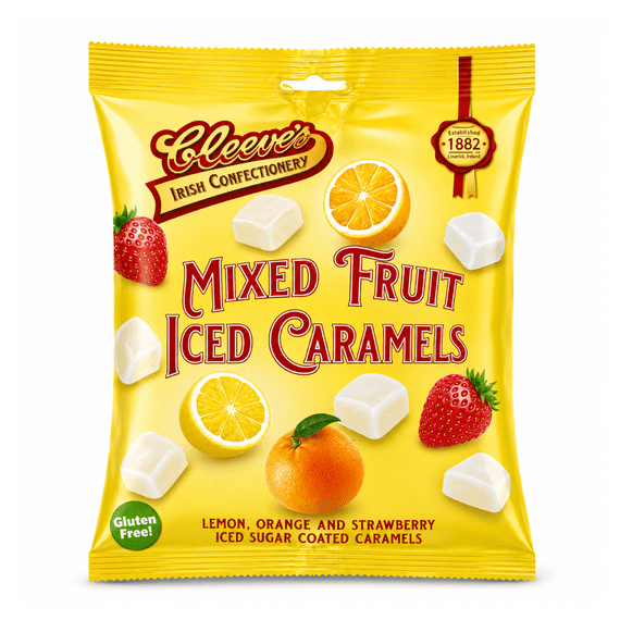 Cleeve's Mixed Fruit Iced Caramels Prepack 12x120g