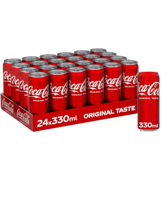 Coca Cola Slimline Cans 24x330ml