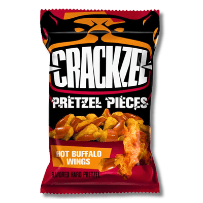 Crackzels Pretzel Pieces Hot Buffalo Wings 24x85g