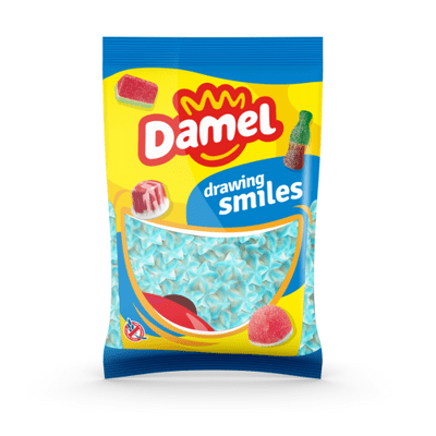 DAMEL BLUE RASPBERRY TWIST STARS 1KG
