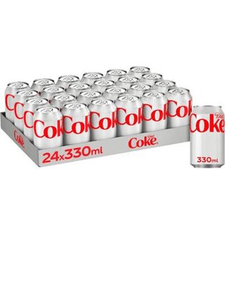 Diet Coke Slimline Cans 24x330ml