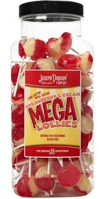 DOBSONS STRAWBERRY & CREAM MEGA LOLLIES