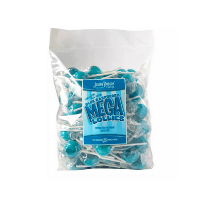 DOBSONS WRAPPED BLUE RASPBERRY MEGA LOLLIES x80