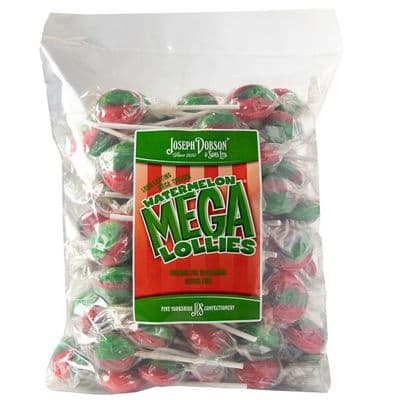 DOBSONS WRAPPED WATERMELON MEGA LOLLIES 80 COUNT