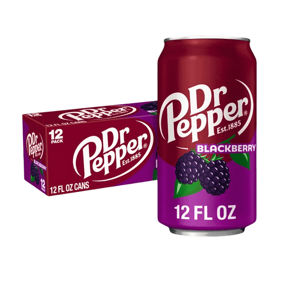 Dr Pepper Blackberry Fizzy Drink Cans
