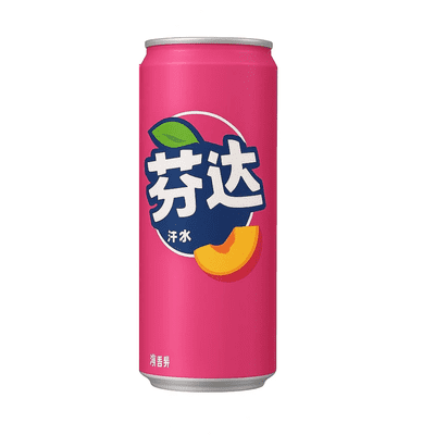 Fanta Peach Flavour Fizzy Drink Slimline Cans 12x330ml