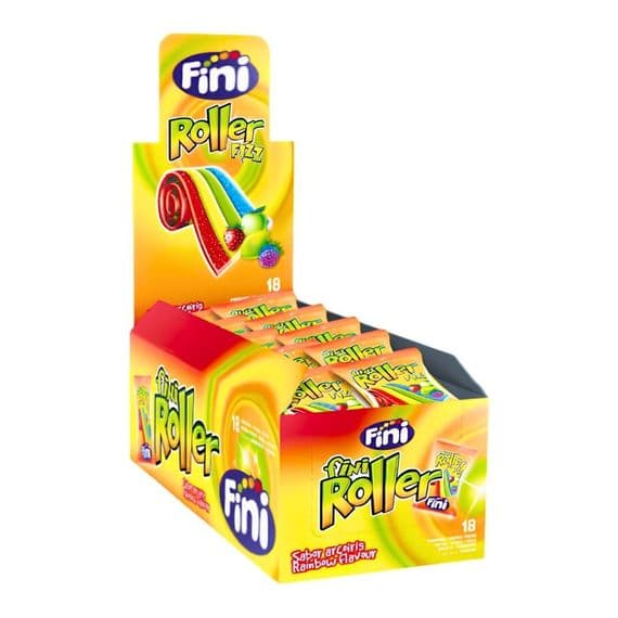 Fini Fizzy Rainbow Rollers 40x20g