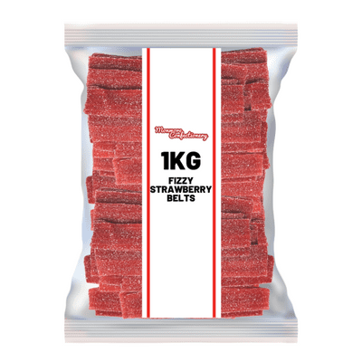 Fizzy Strawberry Belts 1kg