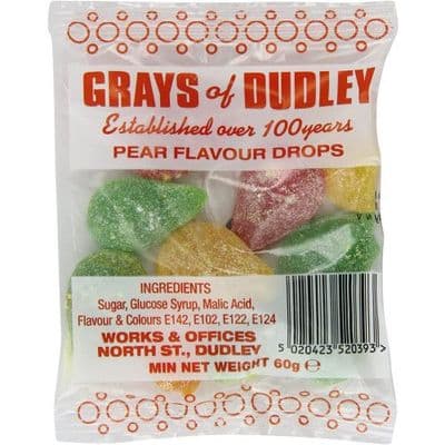 GRAYS PEAR DROPS BAGS 30X60G