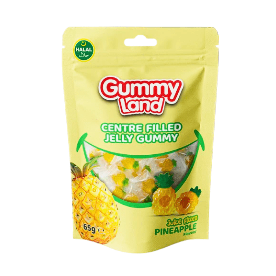 Gummy Land Jelly Filled Pineapple 12x65g