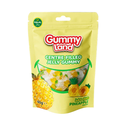 Gummy Land Jelly Filled Pineapple 12x65g