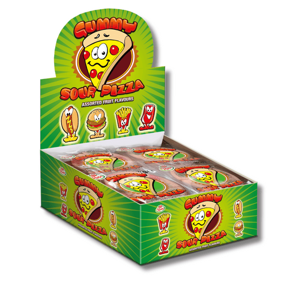 GUMMY SOUR PIZZA 24X20G