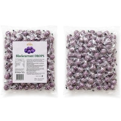 Hard Candy Blackcurrant Drops 1kg
