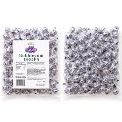Hard Candy Bubblegum Drops 1kg