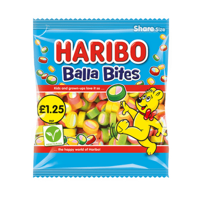 HARIBO BALLA BITES £1.25 PMP 12X140G