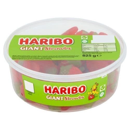 HARIBO GIANT STRAWBERRIES TUB 1x825G