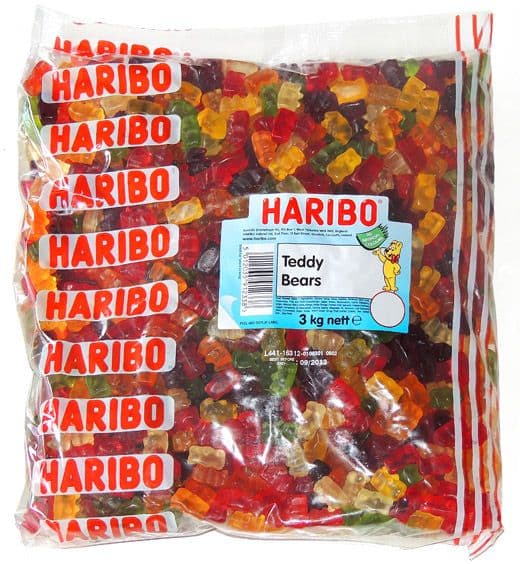 Wholesale Haribo Teddy Bear Sweets | Bulk 3KG Bag