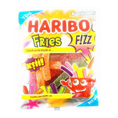 Haribo Halal Fizzy Fries 24x80g